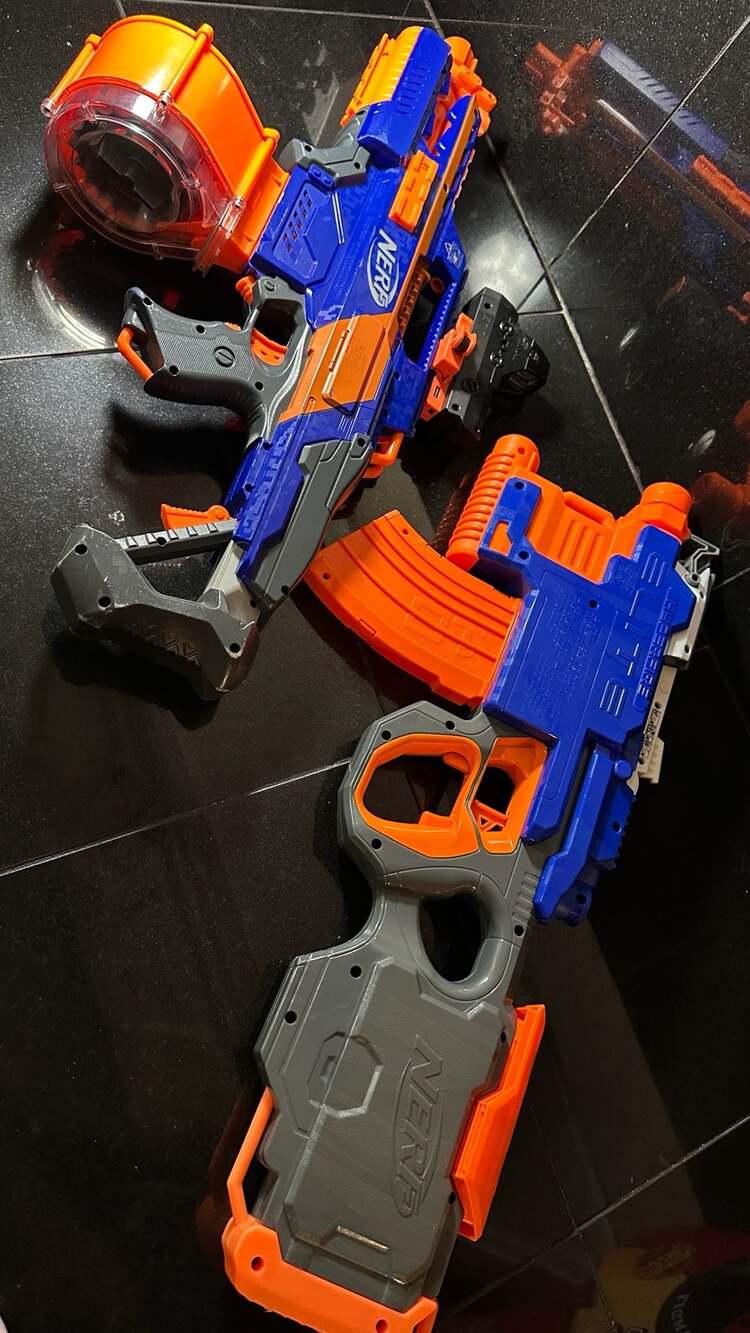 Nerf Hyperfire Elite + Rapidstrike CS-18 + 35 darts Bundle Working!